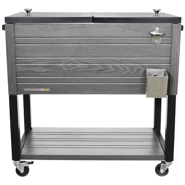 ****PermaSteel Rustic Wood Grain Cooler 80 Qt., Gray
