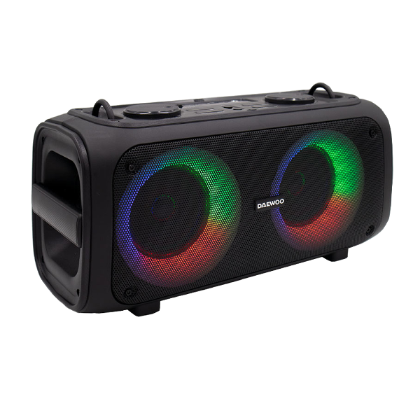 ****Daewoo Portable Rechargeable Party Speaker, Black