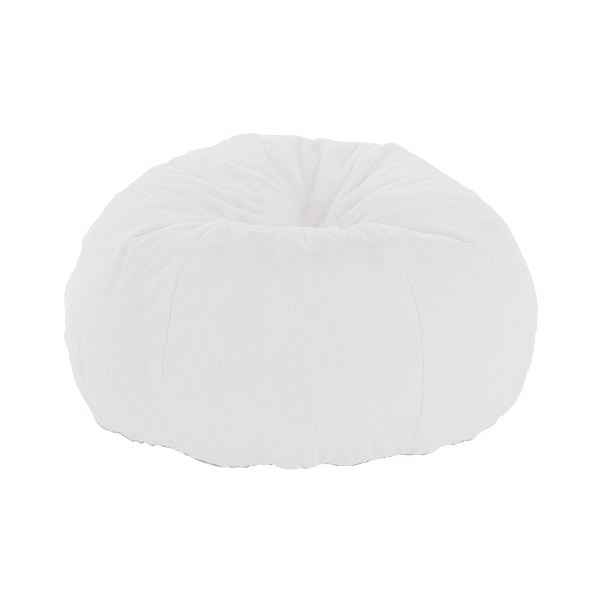 Kenneth Cole Foam-Filled Seat Cushion Luxury Faux Fur, White