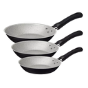 Tramontina Caribe Non-Stick Frying Pans, Black - Set of 3