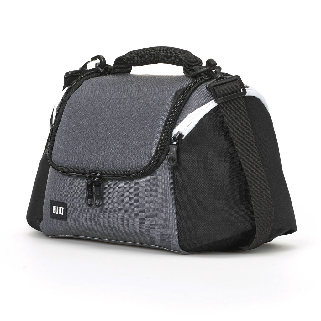 Built All-Day Insulated Lunch Bag, Black/ Gray