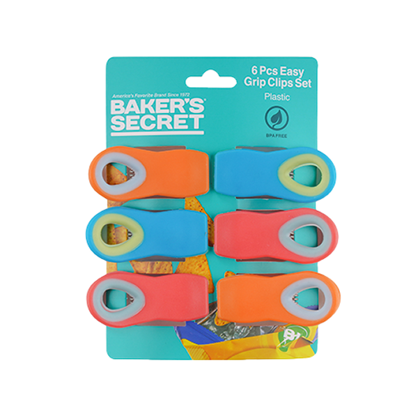 Baker's Secret 6pc Plastic Clip Set 2.8 In. (7.3cm)