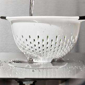 OXO Softworks Colander, White with Black Handles