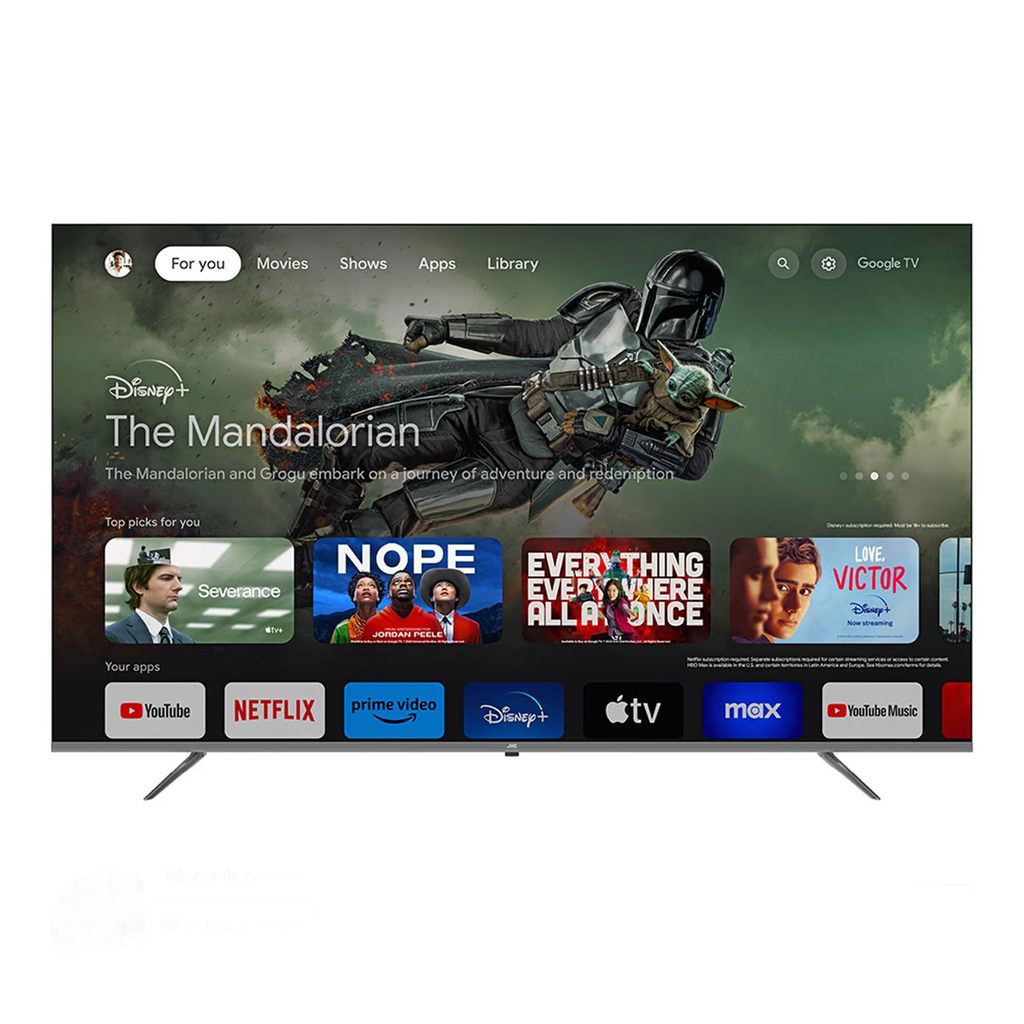 JVC Smart TV 75 In. Frameless ISDBT 4K UHD HDR Google TV OS