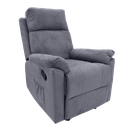 Ideal Furniture Rocking Recliner Sofa, Grey Suede