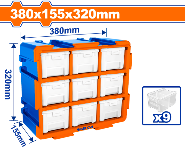 Wadfow 9-Bin Modular Storage Tower