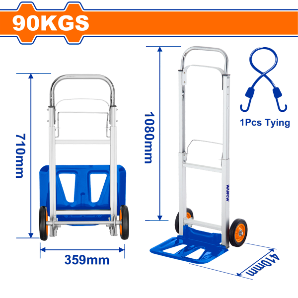 Wadfow Foldable Hand Truck (Load Capacity 90kg)