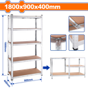 Wadfow 5-Tier Adjustable Storage Shelving