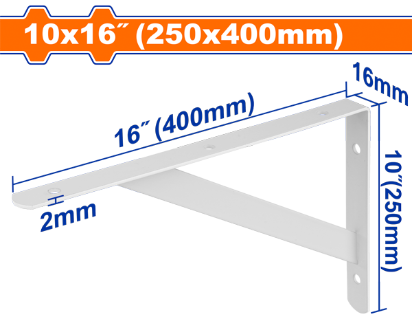 Wadfow Heavy Duty Shelf Bracket 10 x 16 In. (25 x 40 cm）