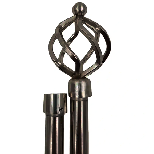 Classy Homes Curtain Rod 48-84 In., Blacksilk - Plated