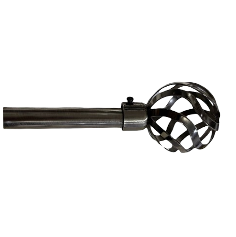 Classy Homes Curtain Rod 84-120 In., Blacksilk - Plated