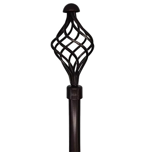 Classy Homes Curtain Rod 28-48 In., Black - Painted