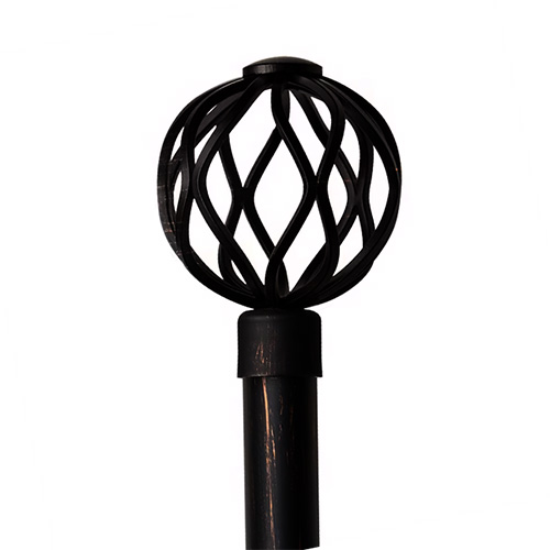 Classy Homes Curtain Rod 28-48 In., Black - Painted