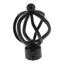 Classy Homes Curtain Rod 28-48 In., Black - Painted