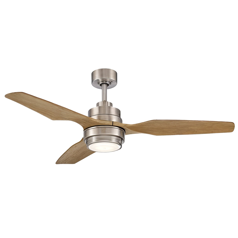 GlucksteinElements Denver Integrated LED Indoor Ceiling Fan with Remote 48 In. Nickel (C.F.M - 2713)