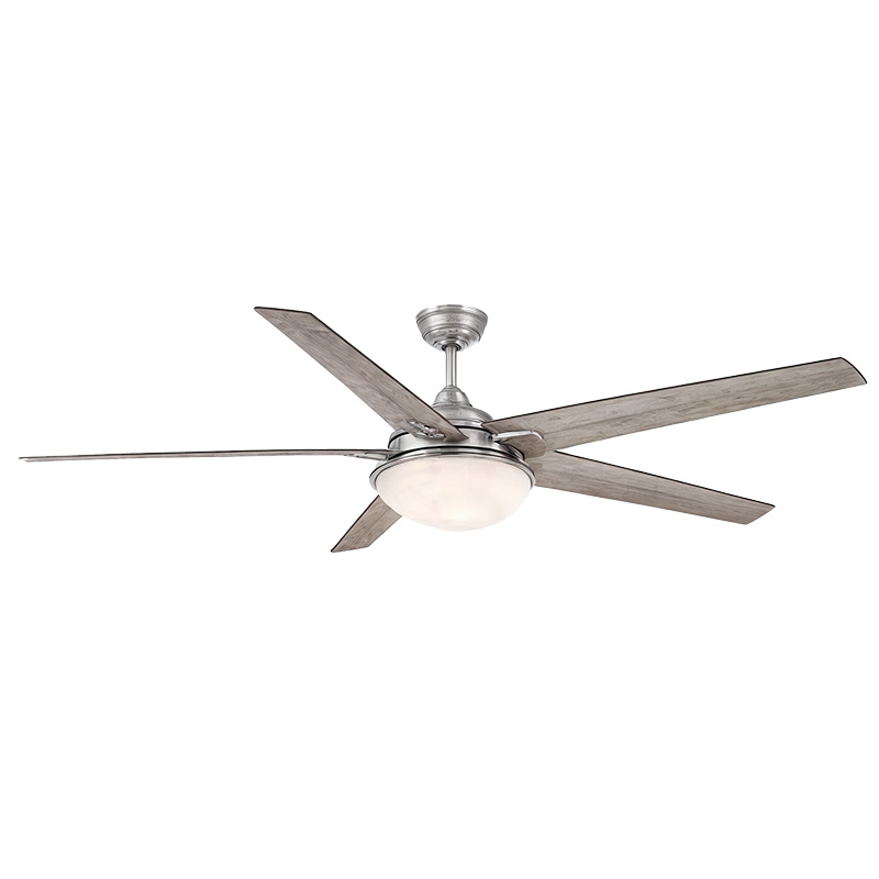 Hampton Bay Belvoy Indoor Ceiling Fan, DC Motor, Adjustable White Integrated LED with Remote 70 In. Brushed Nickel (C.F.M - 7454)