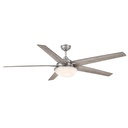 Hampton Bay Belvoy Indoor Ceiling Fan, DC Motor, Adjustable White Integrated LED with Remote 70 In. Brushed Nickel