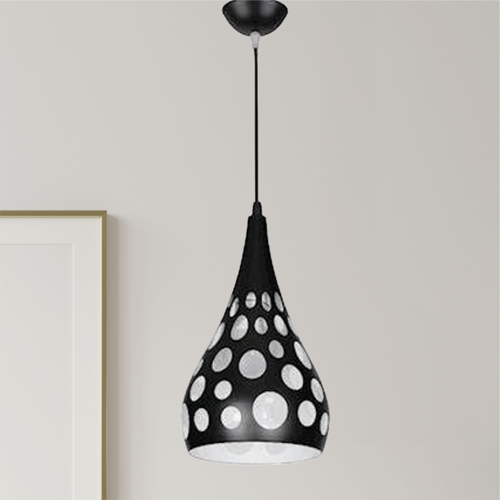****Royal Homes Pendant Light E27 60W, 9.4x16.5In. (DxH) Matt Black