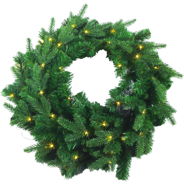 ****Classy Homes Christmas Wreath With Lights, 1Ft 3.7In. (40Cm)