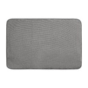 iDesign iDry Kitchen Sink Mat XLarge 24 x 18 In. Solid Pewter/Ivory