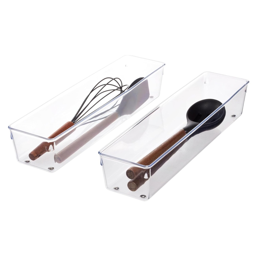 iDesign Linus Drawer Organizer 4 x 16 x 3 In. Clear