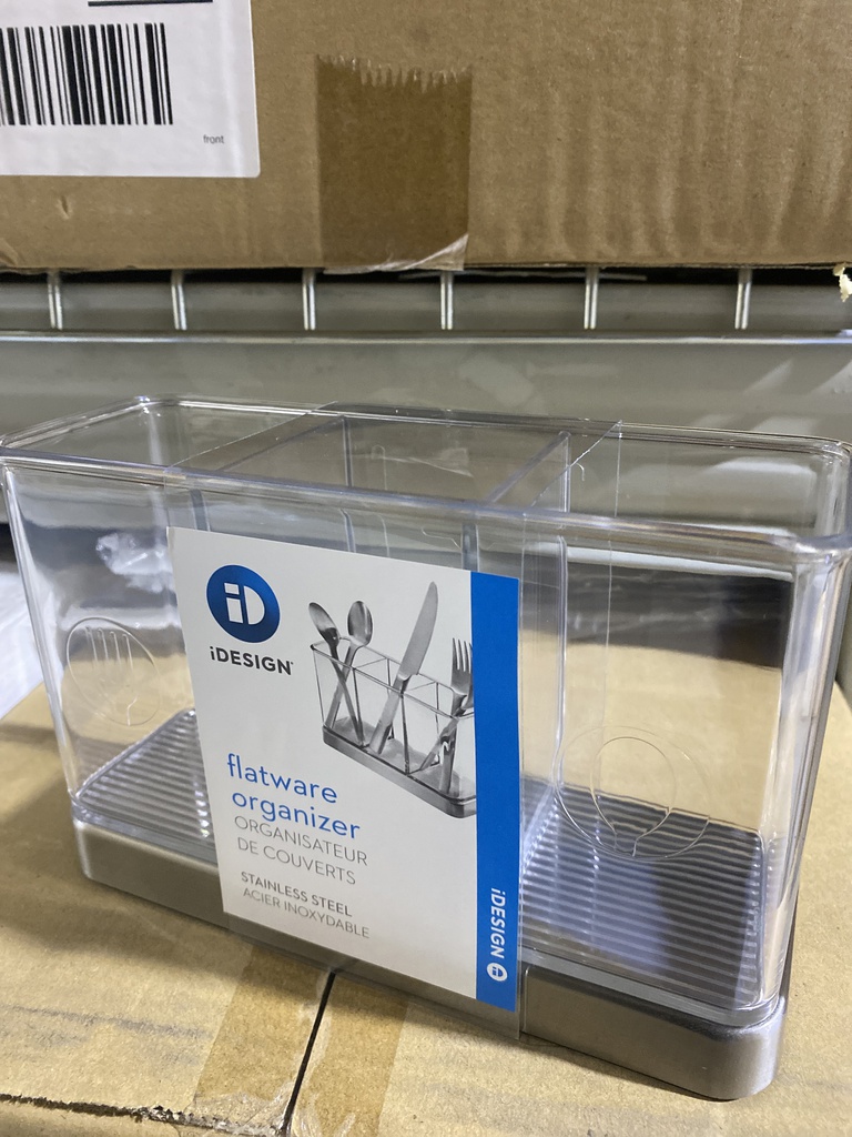 iDesign Forma Flatware Organizer, Clear/ Stainless Steel