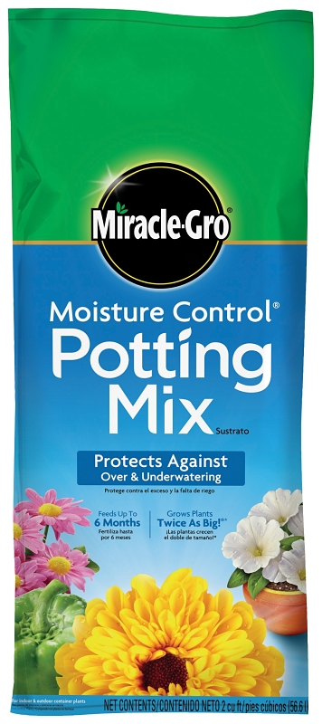 Miracle-Gro Moisture Control Potting Mix, Solid, 2 Cu. Ft. Bag