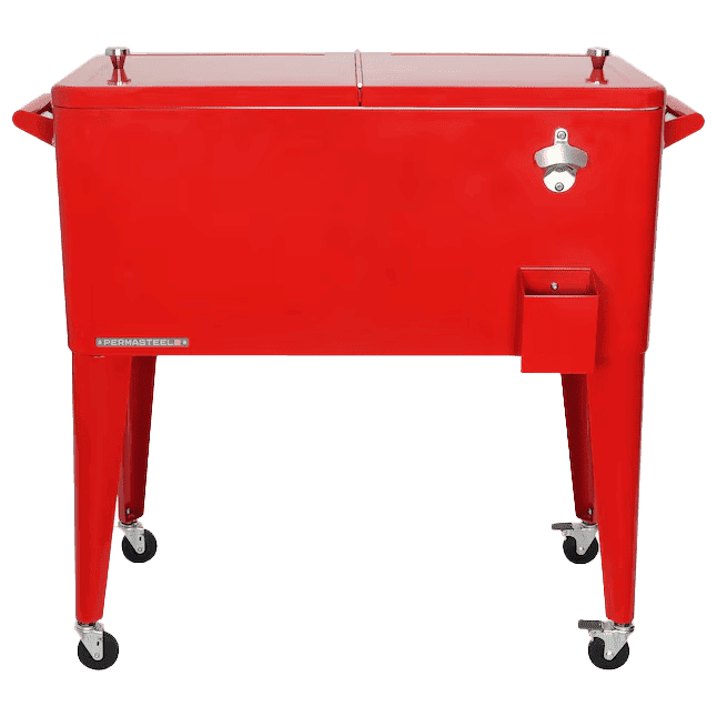 Permasteel Cooler 80 Qt. Red