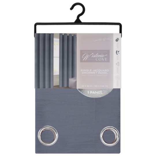 Renta Grommet Window Curtain Panel 55 x 90 In. Ultimate Grey