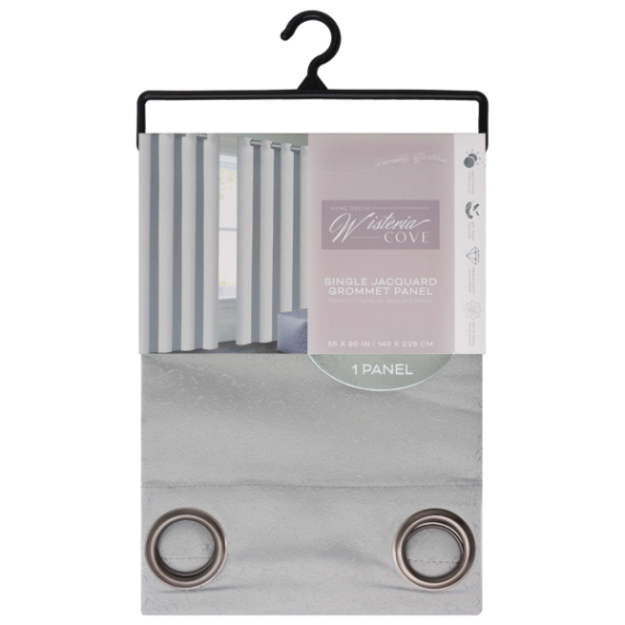 Infiniti Grommet Window Curtain Panel 55 x 90 In. Natural