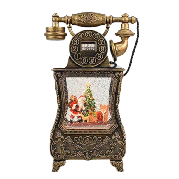 Mrs. Claus Christmas Antique Telephone Ornament