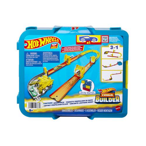 Hot Wheels Track Builder Lightning Boost Pack Toy Car &amp; Storage Container