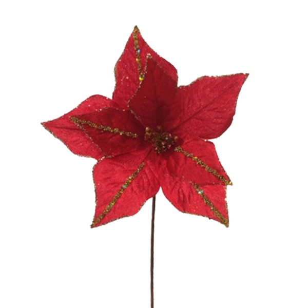 Miro Christmas Poinsettia 8P 40cm, Red
