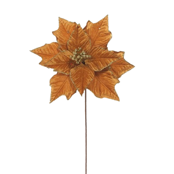 ****Miro Christmas Poinsettia 10P 27cm Gold