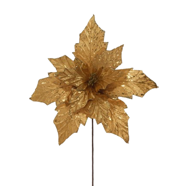Miro Christmas Poinsettia 11P 41cm Gold