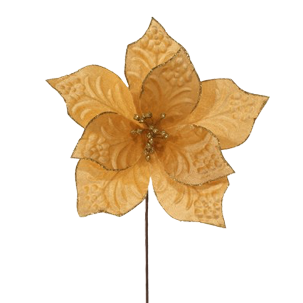 Miro Christmas Poinsettia 8P 30x30cm Gold