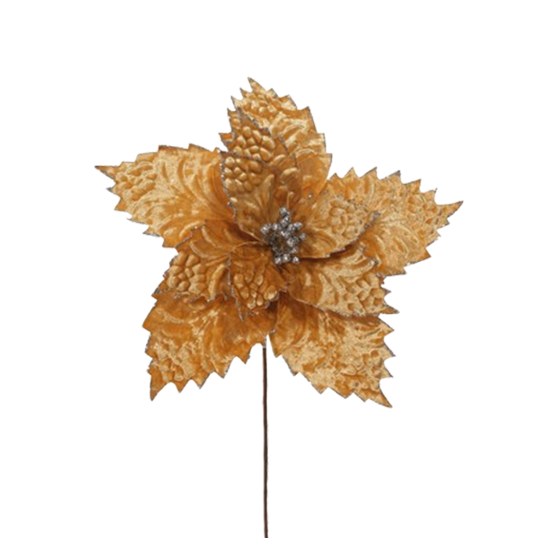 Miro Christmas Poinsettia 11P 35x30cm Gold-Silver