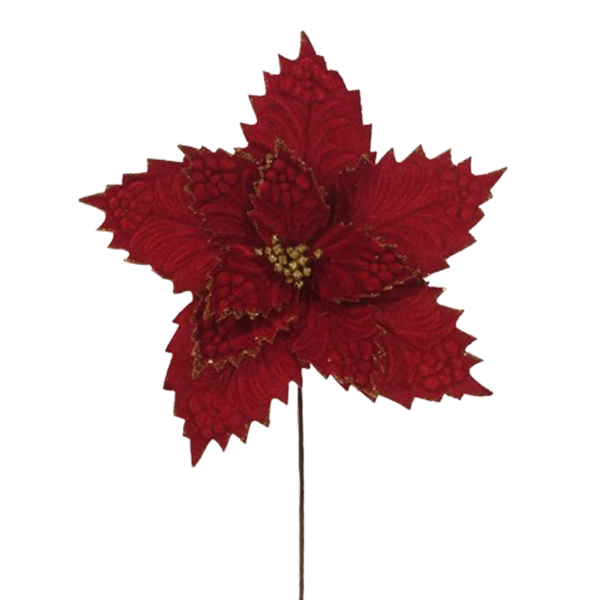 Miro Christmas Poinsettia 11P 35x30cm White-Gold