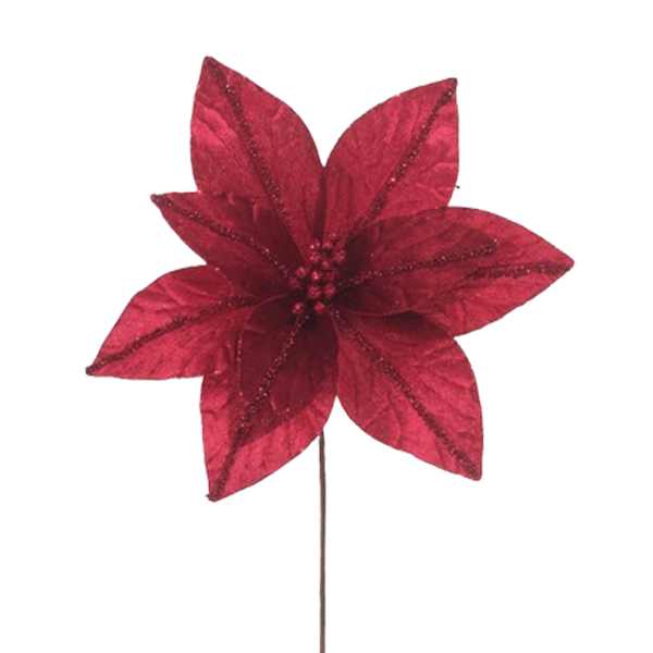 ****Miro Christmas Poinsettia 30x20cm 9P Magenta