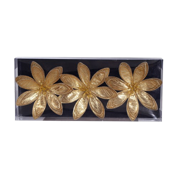 ****Miro Christmas Flower 13x3cm Gold (3-pc Set)