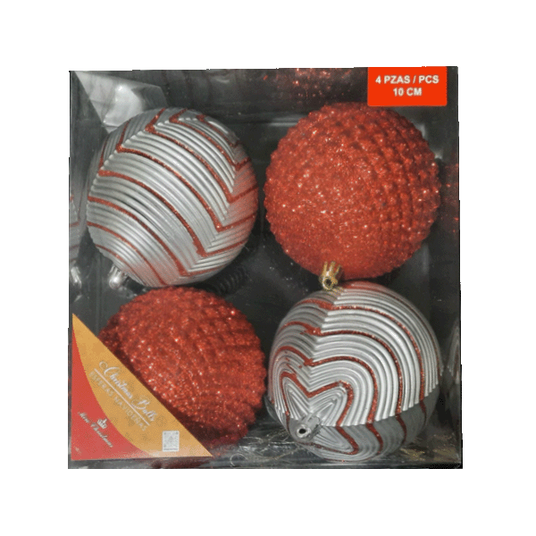Miro Christmas Balls 10cm (4-pc Set)