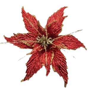 Christmas Poinsettia Stem 45cm