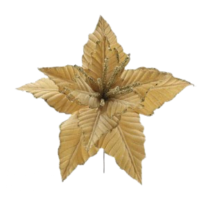 Christmas Poinsettia Stem 38cm-