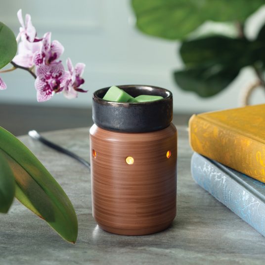 Candle Warmers Pewter Walnut Midsize Illumination Fragrance Warmer