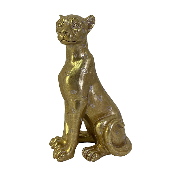 Casa Bella Leopard Figurine 13x18.5x29cm Gold