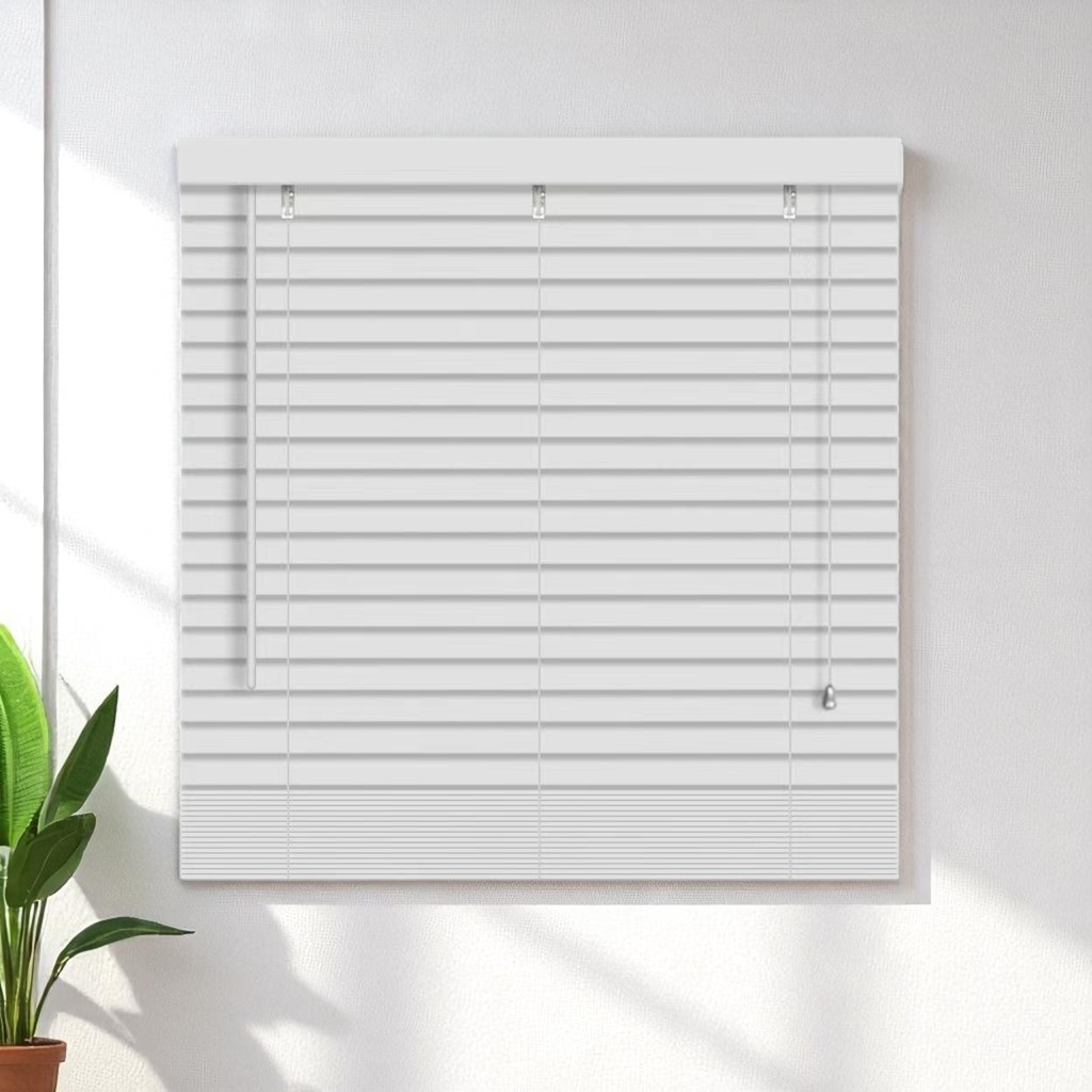 ****Kenneth Cole Paulownia Wood Venetian Blinds 60" x 90.5" (152x230Cm), White