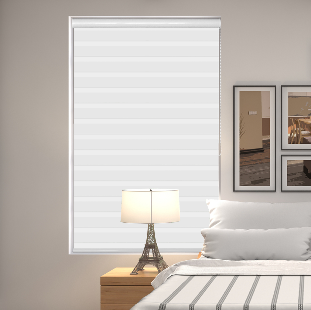 Kenneth Cole Luxury Zebra Blinds 60x90 In. (Blackout) White