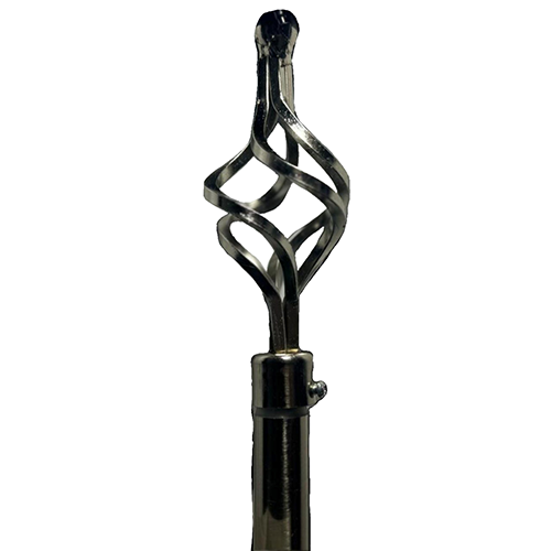 Classy Homes Curtain Rod 28-48 in Single Silver 16/19