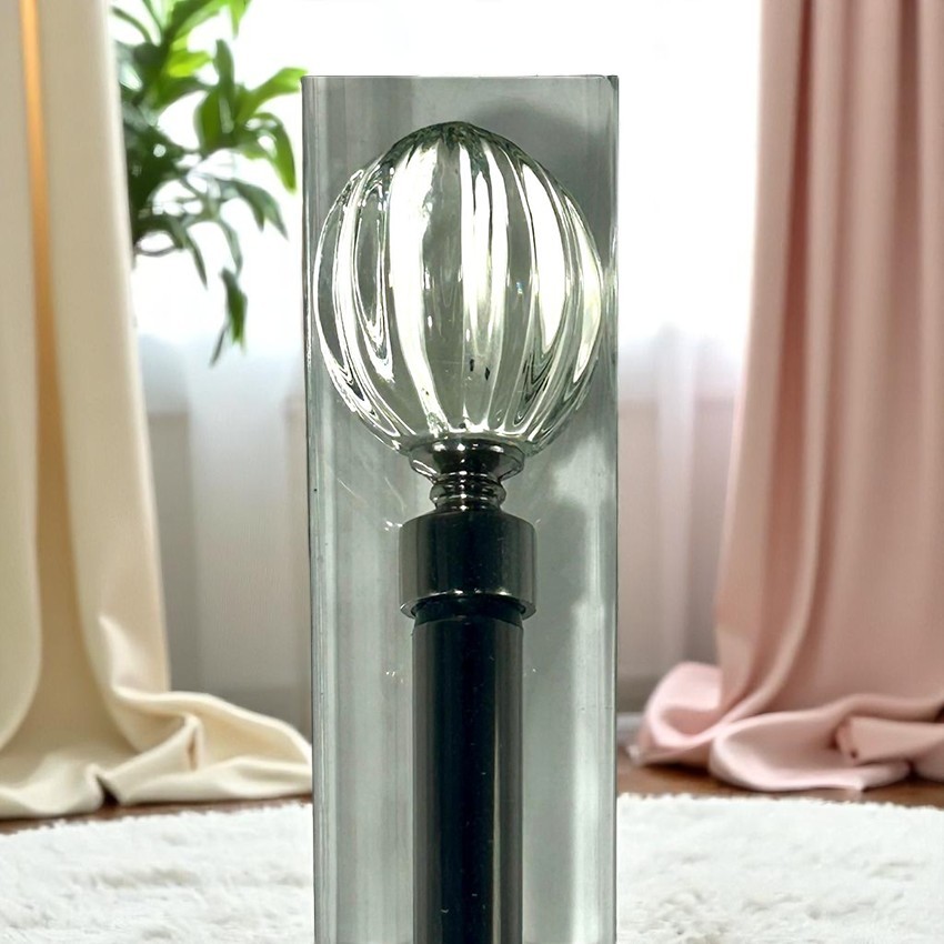Classy Homes Curtain Rod 28-48 in Single Black Nickel 16/19
