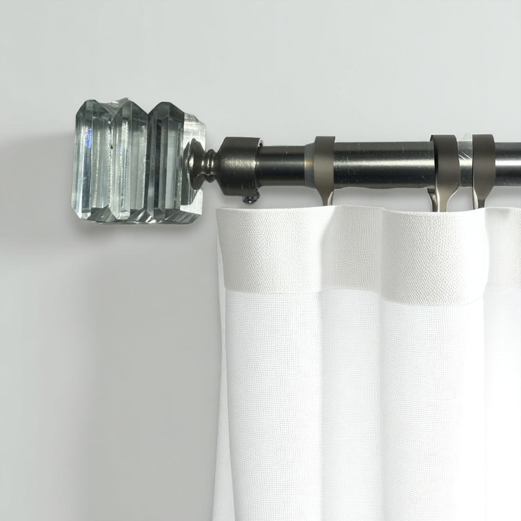 Classy Homes Curtain Rod 28-48 in Single Sarding Nickel 16/19